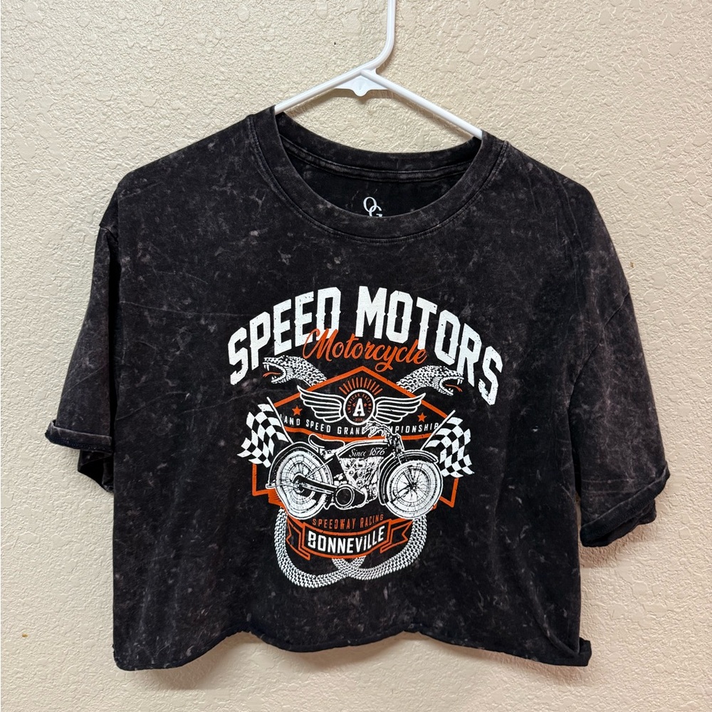 Speed Motors Graphic Organic Generation cropped t shirt